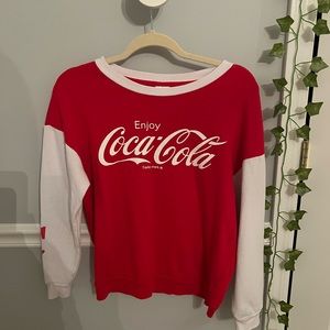 Coca-Cola red and white crewneck small